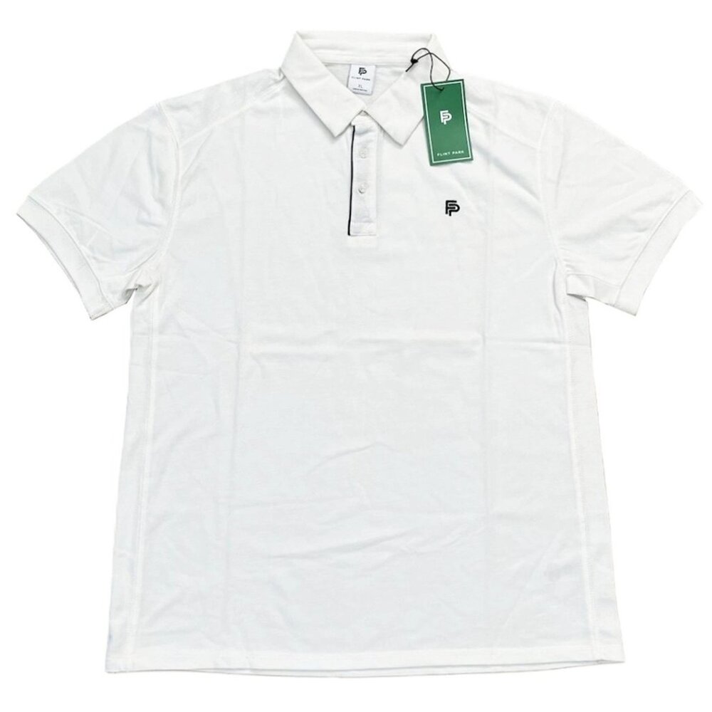 Flint Park Mens White Polo Shirt XL Organic Cotton Classic Fit NWT